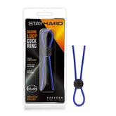 Stay Hard Silicone Loop Cock Ring in Blue COCK RINGS